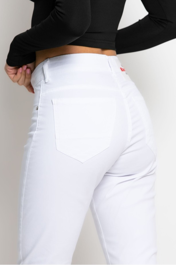 Παντελόνι loose fit λευκό