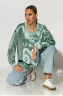 Athletic oversized μπλουζα με στάμπα 69 βεραμάν 