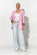 Blazer με φόδρα λεοπάρ baby pink