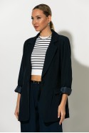 Blazer με φόδρα blue navy