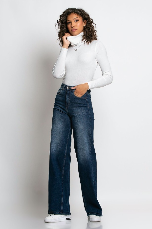 Jean flare fit μπλε