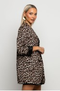 Blazer animal print leopard μπεζ