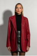 Blazer leather μπορντό