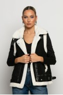 Sheepskin jacket αμάνικο μαύρο