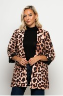 Blazer leopard print μπεζ