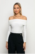 Κορμάκι off shoulder λευκό