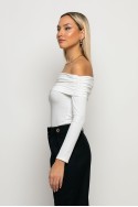 Κορμάκι off shoulder λευκό