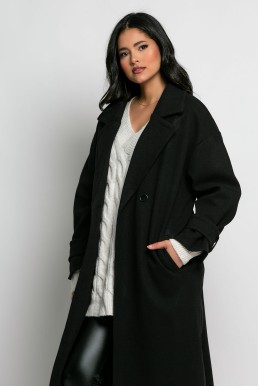 Oversized παλτό μαύρο