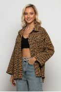 Jean jacket leopard print ταμπά