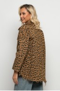 Jean jacket leopard print ταμπά