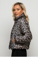 Bomber leopard print μαύρο