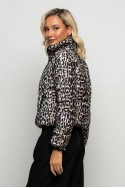 Bomber leopard print μαύρο